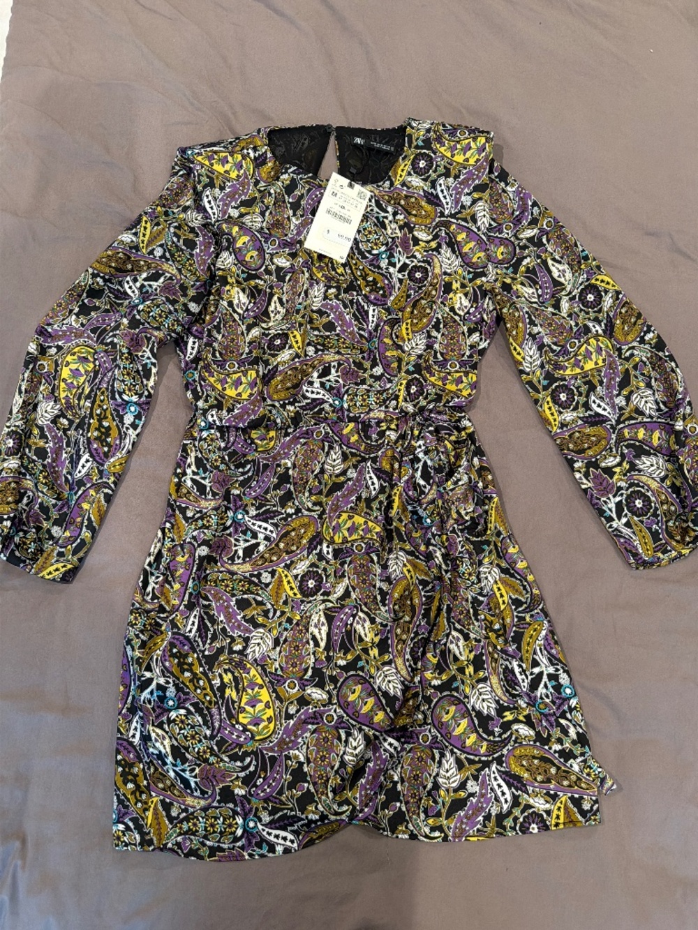 Zara Paisley Print Long Sleeve Dress – Size Medium – NWT